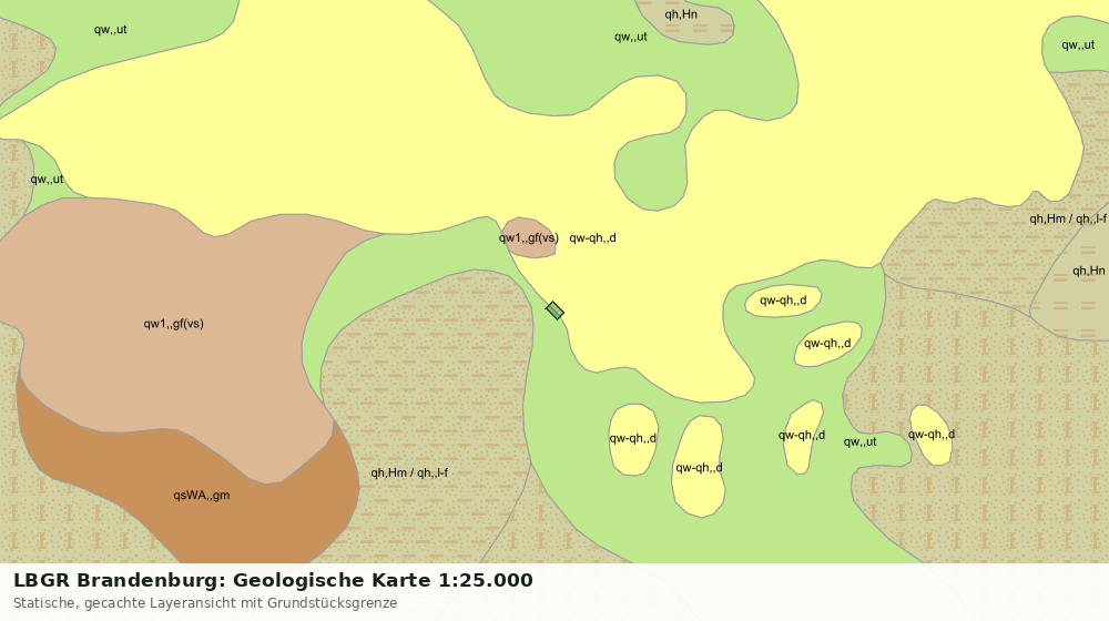 Statische Kartenansicht: LBGR Brandenburg: Geologische Karte 1:25.000