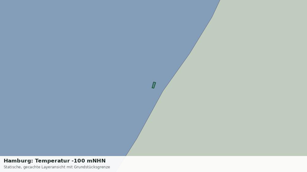 Statische Kartenansicht: Hamburg: Temperatur -100 mNHN