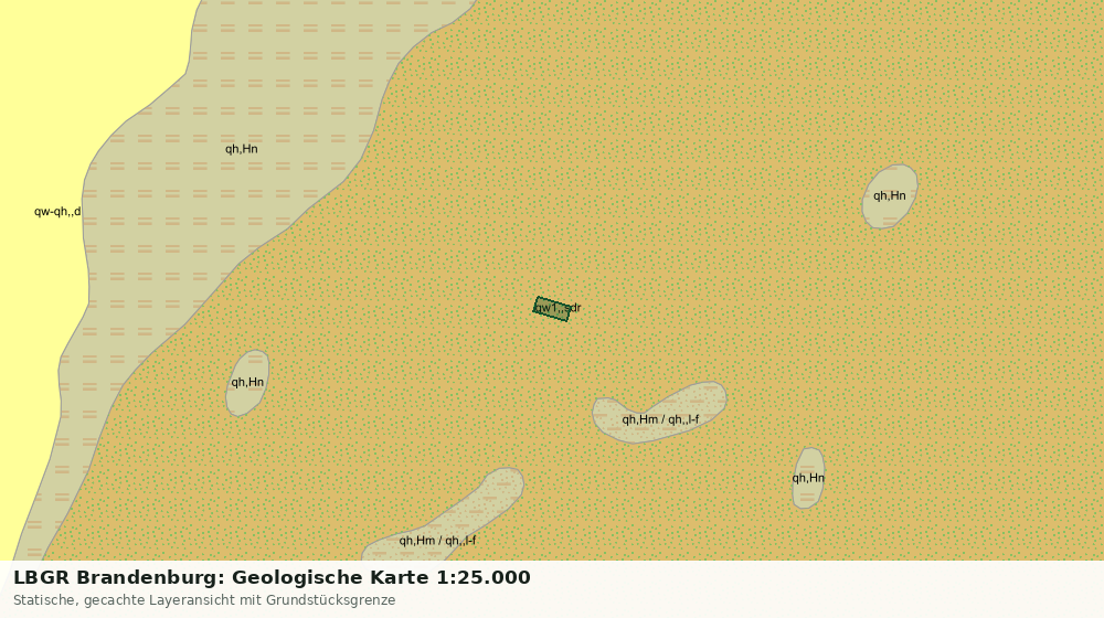 Statische Kartenansicht: LBGR Brandenburg: Geologische Karte 1:25.000