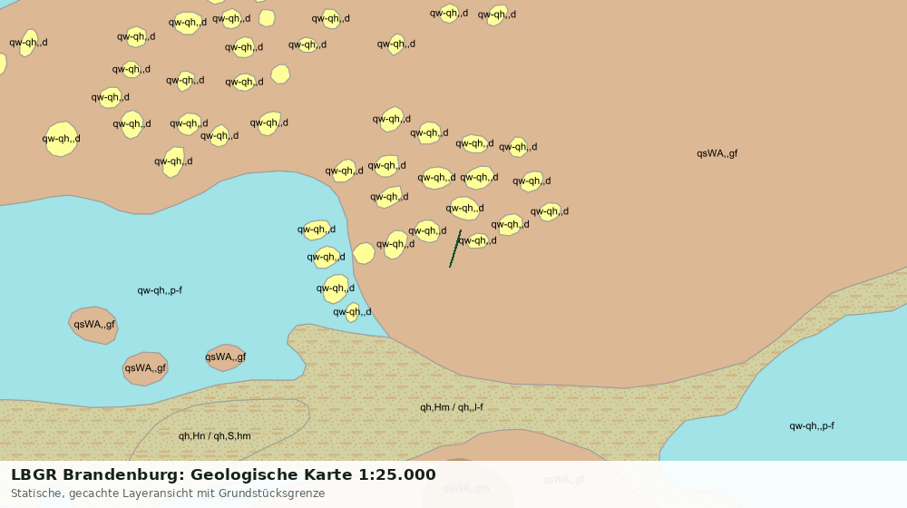 Statische Kartenansicht: LBGR Brandenburg: Geologische Karte 1:25.000