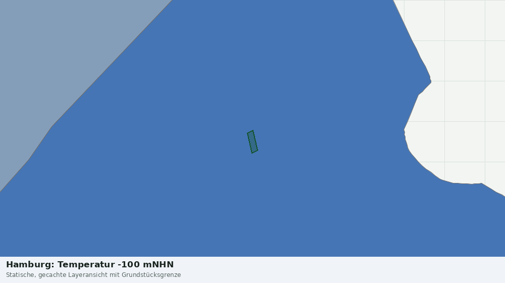 Statische Kartenansicht: Hamburg: Temperatur -100 mNHN