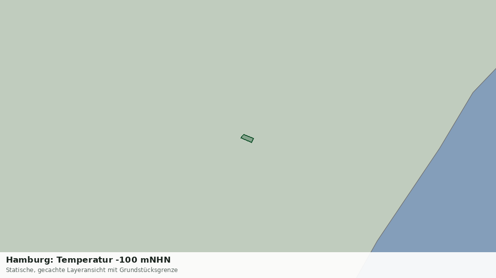Statische Kartenansicht: Hamburg: Temperatur -100 mNHN