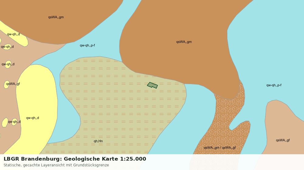 Statische Kartenansicht: LBGR Brandenburg: Geologische Karte 1:25.000