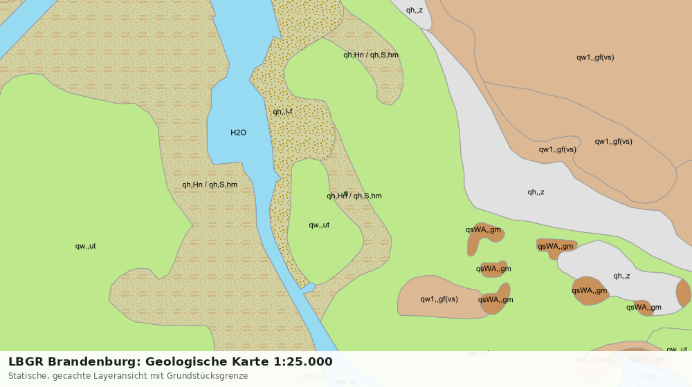 Statische Kartenansicht: LBGR Brandenburg: Geologische Karte 1:25.000