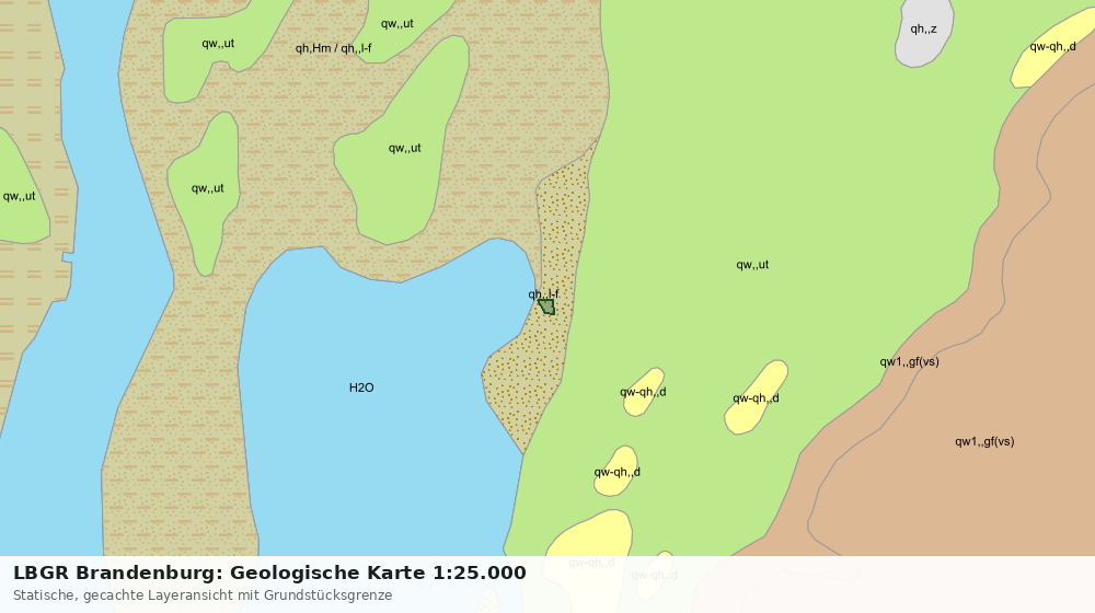 Statische Kartenansicht: LBGR Brandenburg: Geologische Karte 1:25.000
