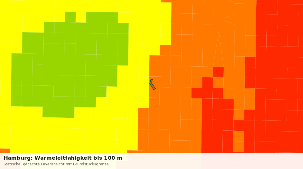 Statische Kartenansicht: Hamburg: Wärmeleitfähigkeit bis 100 m