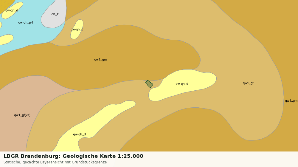Statische Kartenansicht: LBGR Brandenburg: Geologische Karte 1:25.000