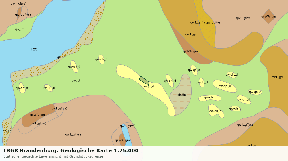 Statische Kartenansicht: LBGR Brandenburg: Geologische Karte 1:25.000