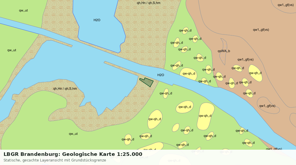 Statische Kartenansicht: LBGR Brandenburg: Geologische Karte 1:25.000
