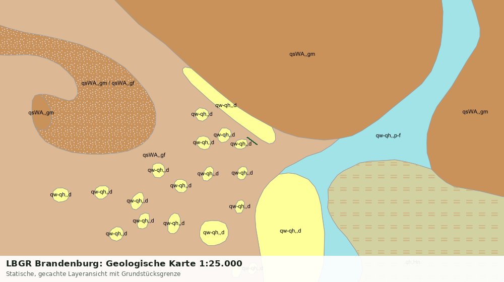 Statische Kartenansicht: LBGR Brandenburg: Geologische Karte 1:25.000