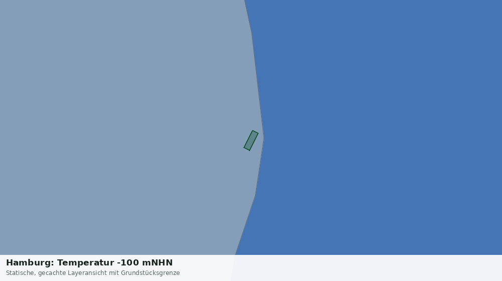 Statische Kartenansicht: Hamburg: Temperatur -100 mNHN
