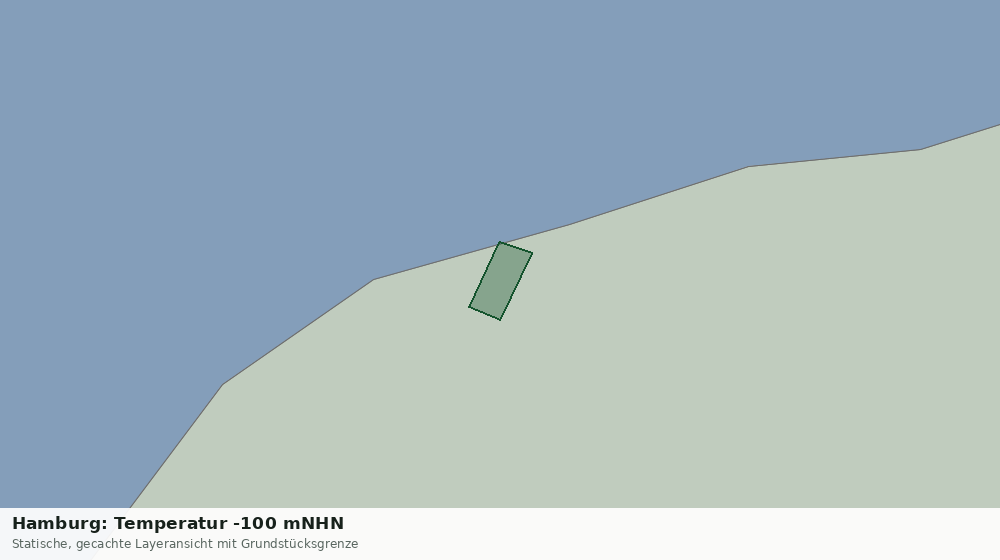 Statische Kartenansicht: Hamburg: Temperatur -100 mNHN