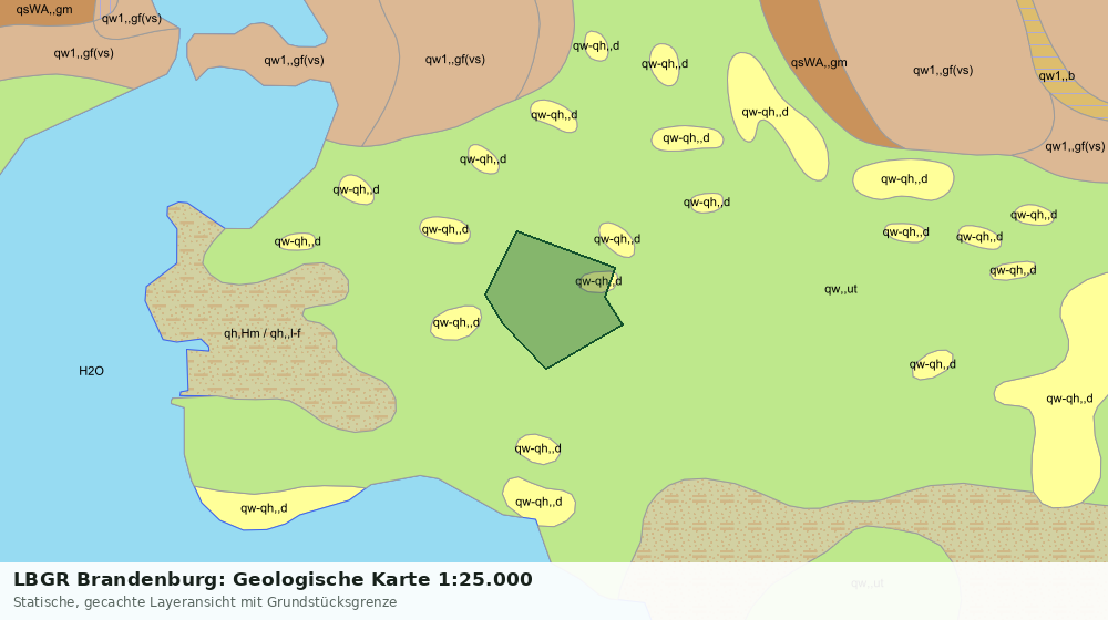 Statische Kartenansicht: LBGR Brandenburg: Geologische Karte 1:25.000