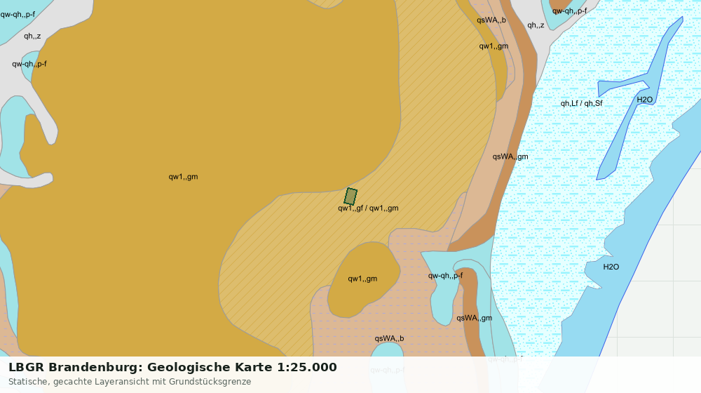 Statische Kartenansicht: LBGR Brandenburg: Geologische Karte 1:25.000