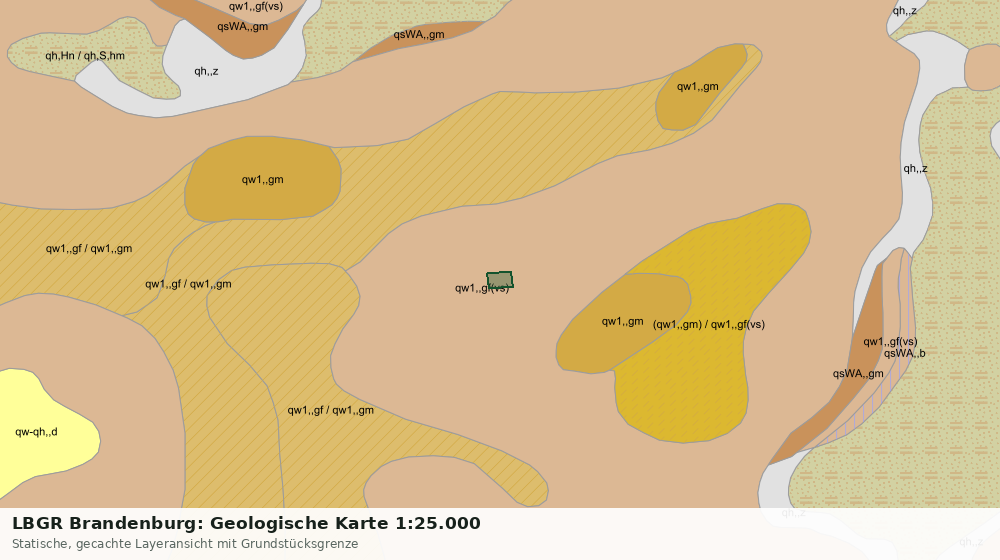 Statische Kartenansicht: LBGR Brandenburg: Geologische Karte 1:25.000