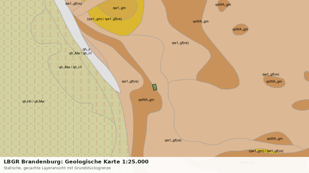 Statische Kartenansicht: LBGR Brandenburg: Geologische Karte 1:25.000