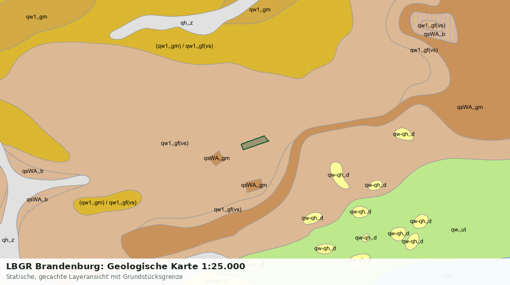 Statische Kartenansicht: LBGR Brandenburg: Geologische Karte 1:25.000