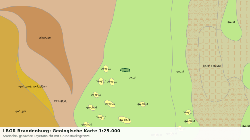 Statische Kartenansicht: LBGR Brandenburg: Geologische Karte 1:25.000
