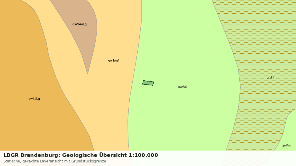 Statische Kartenansicht: LBGR Brandenburg: Geologische Übersicht 1:100.000