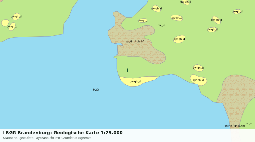 Statische Kartenansicht: LBGR Brandenburg: Geologische Karte 1:25.000