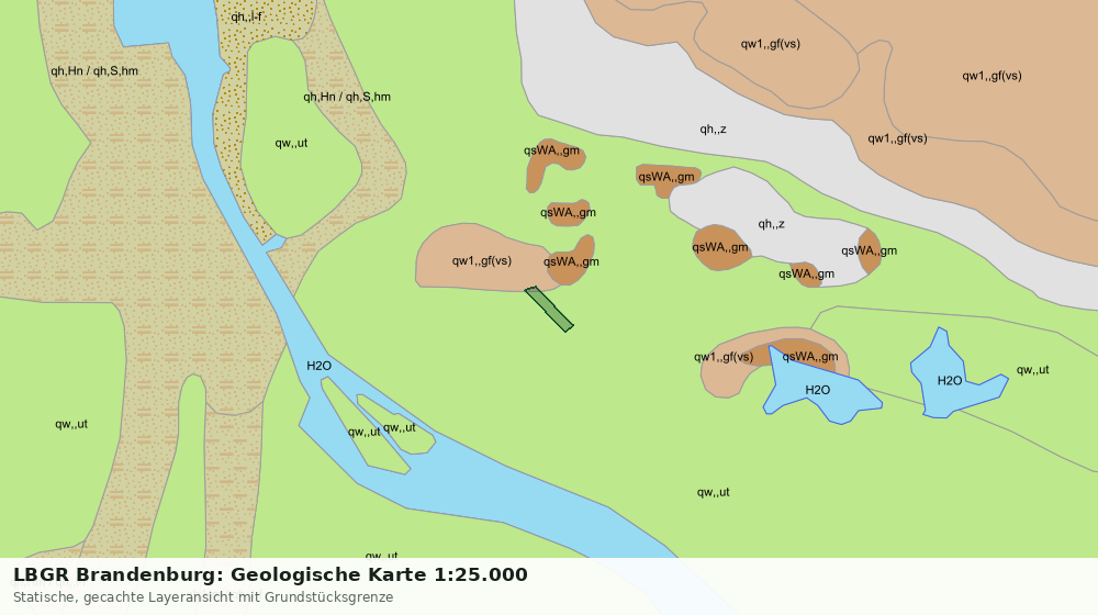 Statische Kartenansicht: LBGR Brandenburg: Geologische Karte 1:25.000