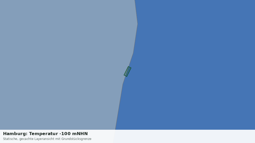 Statische Kartenansicht: Hamburg: Temperatur -100 mNHN