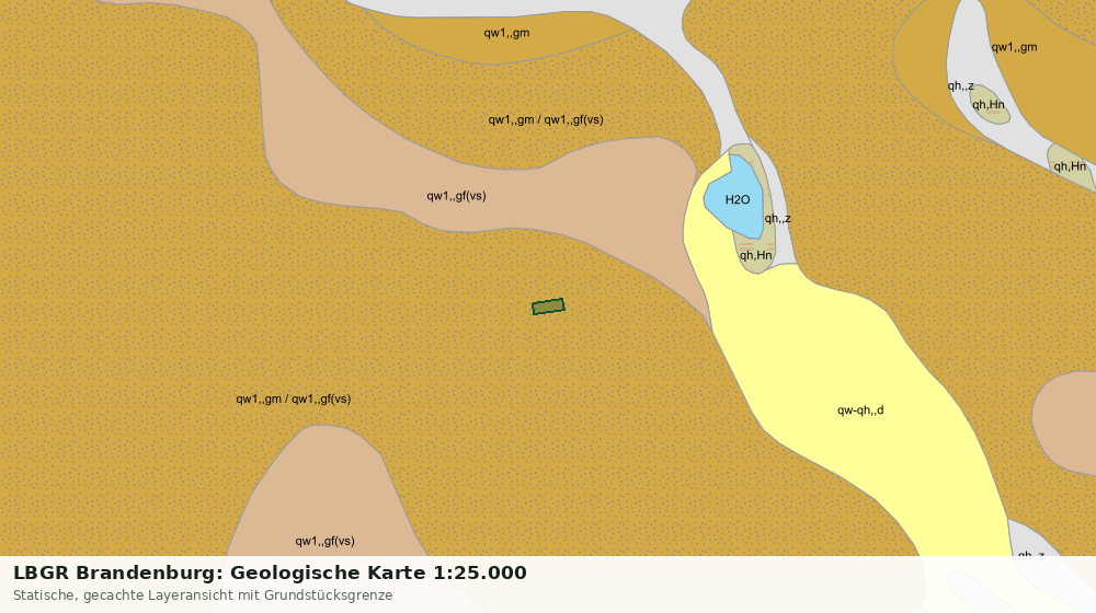 Statische Kartenansicht: LBGR Brandenburg: Geologische Karte 1:25.000