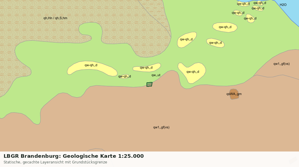 Statische Kartenansicht: LBGR Brandenburg: Geologische Karte 1:25.000
