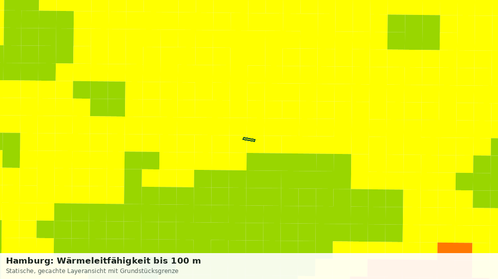 Statische Kartenansicht: Hamburg: Wärmeleitfähigkeit bis 100 m