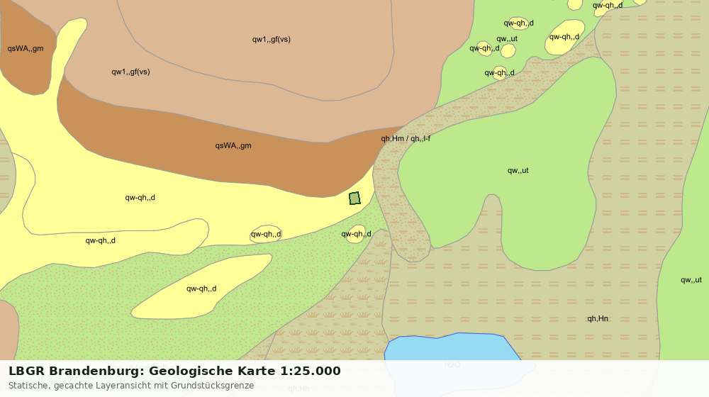 Statische Kartenansicht: LBGR Brandenburg: Geologische Karte 1:25.000