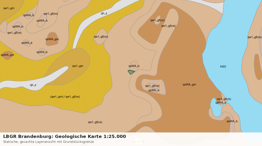 Statische Kartenansicht: LBGR Brandenburg: Geologische Karte 1:25.000