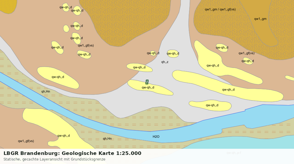 Statische Kartenansicht: LBGR Brandenburg: Geologische Karte 1:25.000