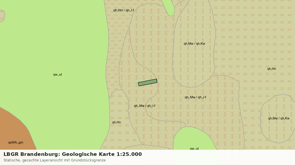Statische Kartenansicht: LBGR Brandenburg: Geologische Karte 1:25.000