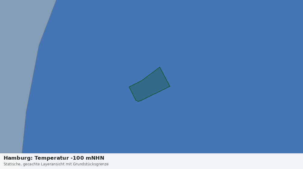Statische Kartenansicht: Hamburg: Temperatur -100 mNHN