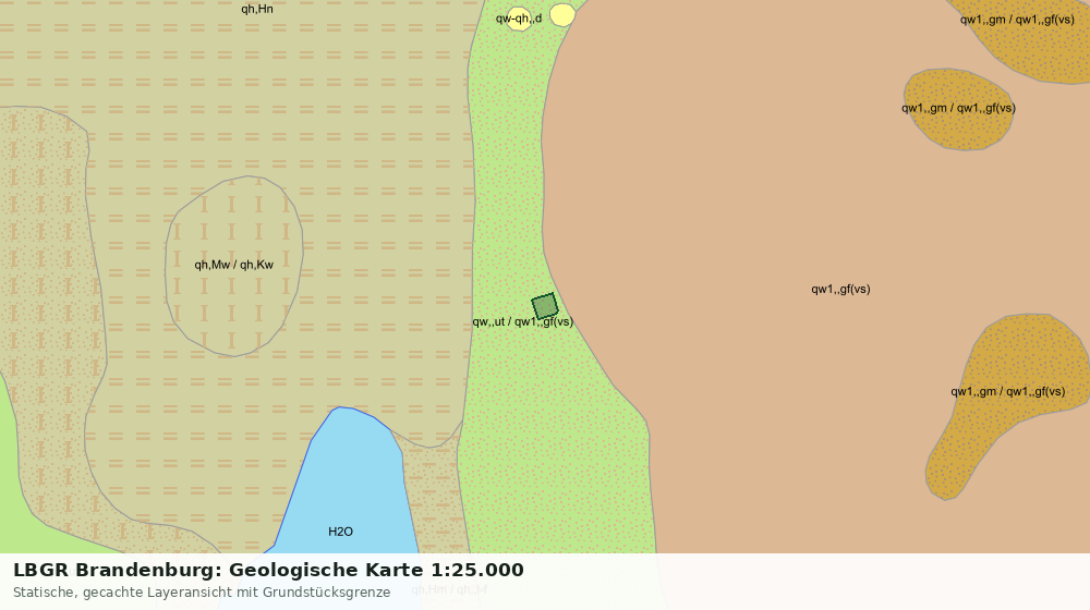 Statische Kartenansicht: LBGR Brandenburg: Geologische Karte 1:25.000
