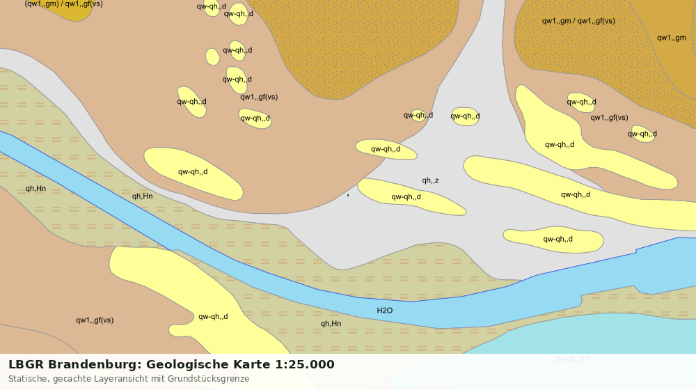 Statische Kartenansicht: LBGR Brandenburg: Geologische Karte 1:25.000