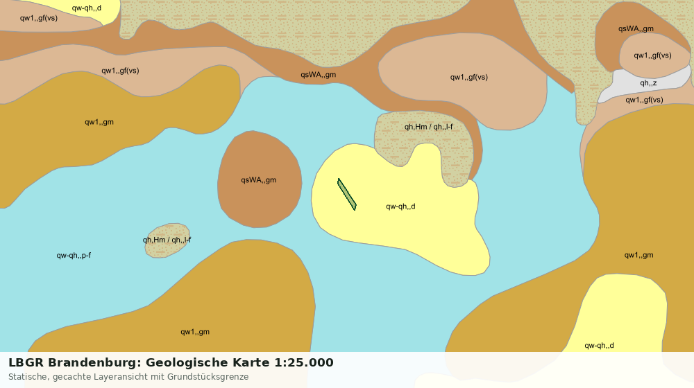 Statische Kartenansicht: LBGR Brandenburg: Geologische Karte 1:25.000