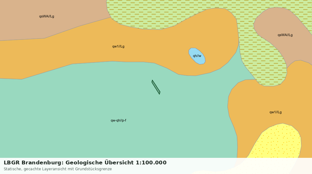 Statische Kartenansicht: LBGR Brandenburg: Geologische Übersicht 1:100.000