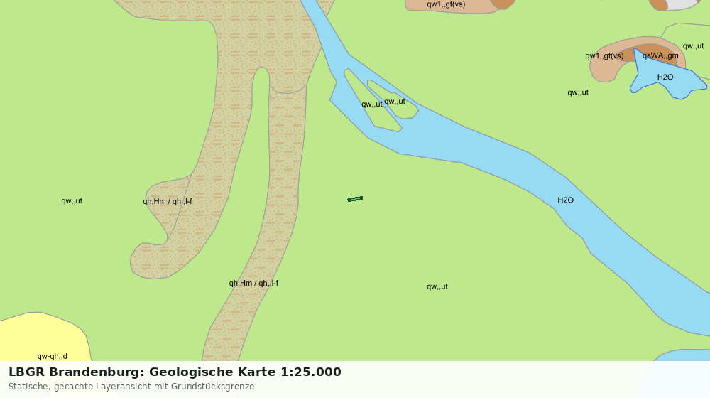 Statische Kartenansicht: LBGR Brandenburg: Geologische Karte 1:25.000