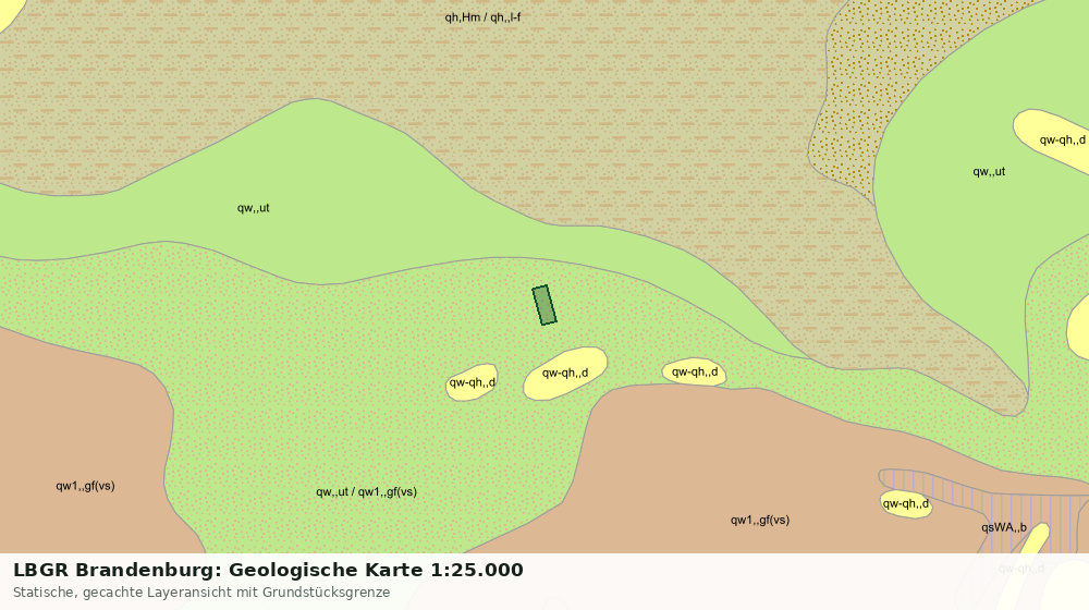Statische Kartenansicht: LBGR Brandenburg: Geologische Karte 1:25.000
