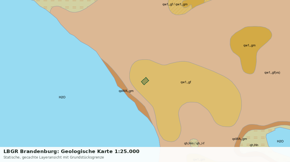 Statische Kartenansicht: LBGR Brandenburg: Geologische Karte 1:25.000