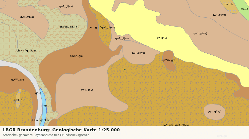 Statische Kartenansicht: LBGR Brandenburg: Geologische Karte 1:25.000