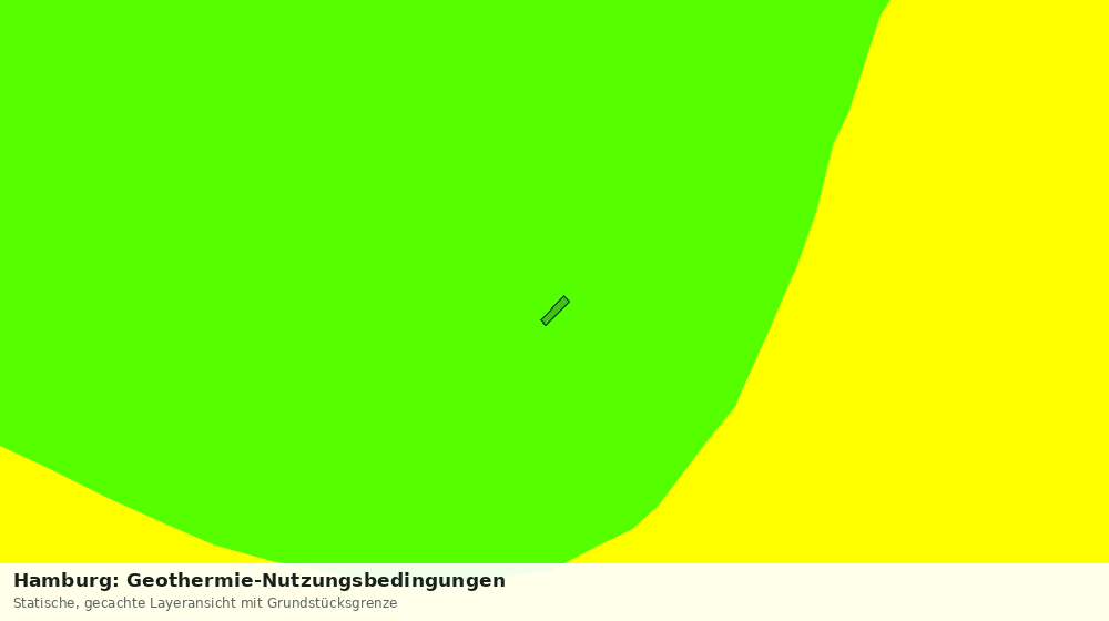 Statische Kartenansicht: Hamburg: Geothermie-Nutzungsbedingungen