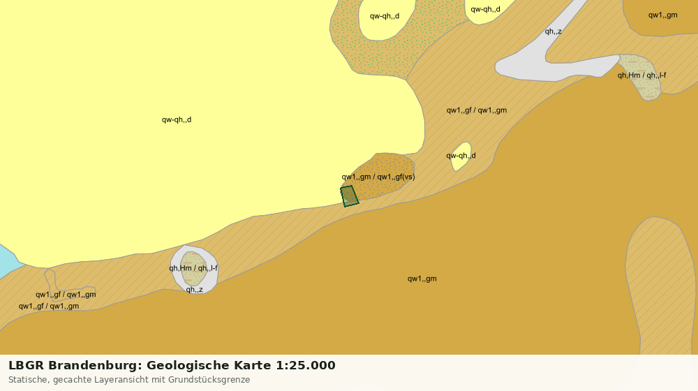 Statische Kartenansicht: LBGR Brandenburg: Geologische Karte 1:25.000