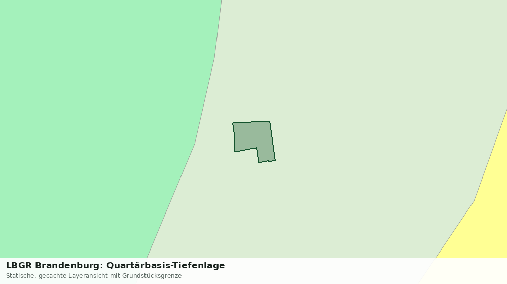 Statische Kartenansicht: LBGR Brandenburg: Quartärbasis-Tiefenlage
