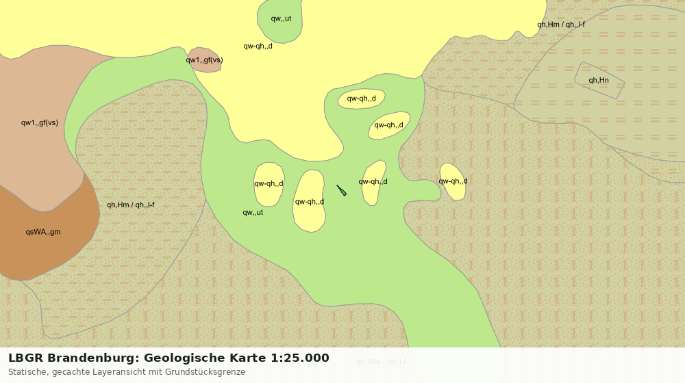 Statische Kartenansicht: LBGR Brandenburg: Geologische Karte 1:25.000
