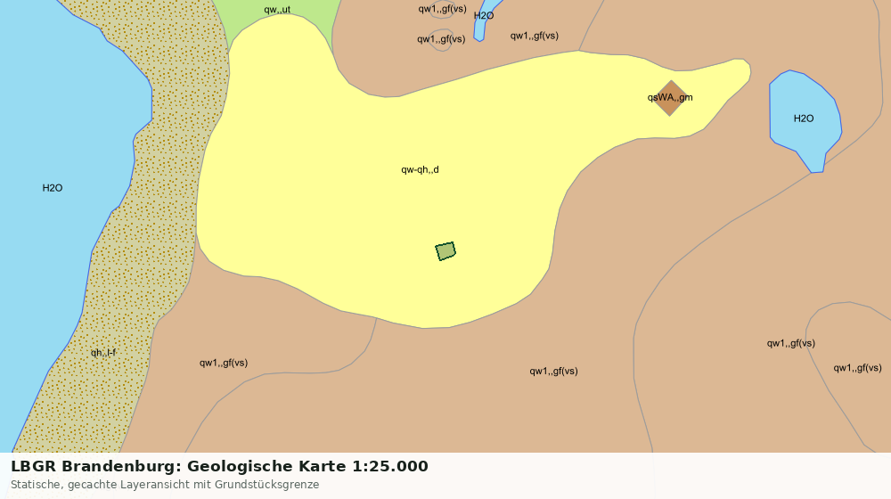 Statische Kartenansicht: LBGR Brandenburg: Geologische Karte 1:25.000