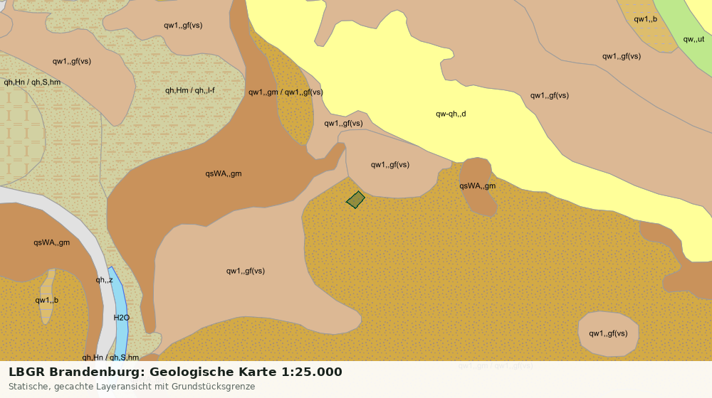 Statische Kartenansicht: LBGR Brandenburg: Geologische Karte 1:25.000