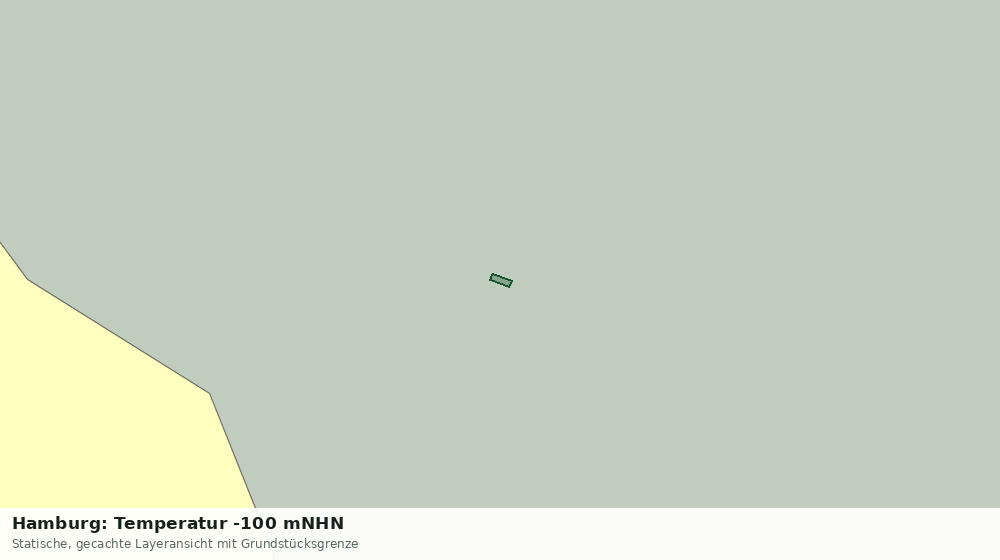 Statische Kartenansicht: Hamburg: Temperatur -100 mNHN