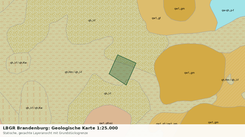 Statische Kartenansicht: LBGR Brandenburg: Geologische Karte 1:25.000